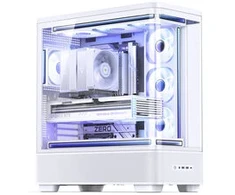 Jonsbo TK-5 case, Midi-Tower, ATX, Tempered Glass - baltas