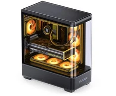 Jonsbo TK-5 PC Case, Mid Tower, ATX, Tempered Glass – juodas