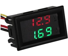 Siwa Joy It Voltmetras + ampermetras LED panelinis darbinė įtampa 3.5V-30V, matuojama įtampa 0-99.9V, srovė 0-9.99A