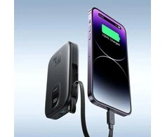 Išorinė baterija Power Bank Joyroom JR-PBF18 22.5W with Lightning cable 10000mAh juoda