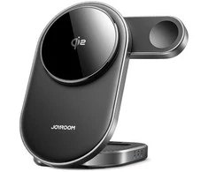 Joyroom JR-W17 Qi 3 viename belaidis indukcinis įkroviklis - Juodas
