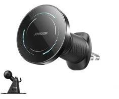 Joyroom JR-ZS502 MagSafe Compatible automobilinis laikiklis with Wireless Charger skirtas Air Vent/Dashboard – juodos spalvos