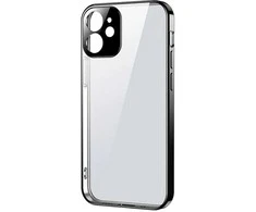 Joyroom New Beauty Series ultra plonas with electroplated frame iPhone 12 Pro Max dėklas telefonui juodos spalvos (JR-BP744)