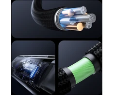 Joyroom S-A16 Pro Prism Series 30W USB-C – Lightning kabelis su Ekranas 1.2m – juodos spalvos