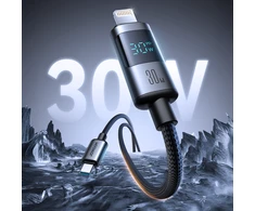 Joyroom S-A16 Pro Prism Series 30W USB-C – Lightning kabelis su Ekranas 1.2m – juodos spalvos