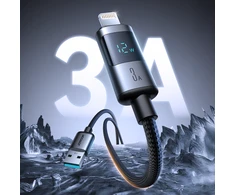 Joyroom S-A16 Pro Prism Series 3A USB-A – Lightning kabelis su Ekranas 1.2m – juodos spalvos