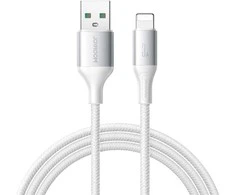 Joyroom S-A28 Flash Series 3A USB-A – Lightning cable 2m – baltos spalvos