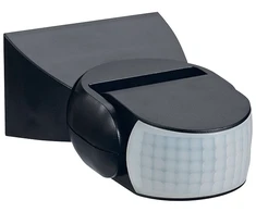 Judesio jutiklis PIR 230 Vac, 180°, 12m, 1200W, reguliuojamas, IP65, juodas, THORGEON
