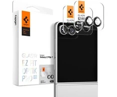 „Spigen Optik Pro HD Glas.TR“ „EZ FIT“ kameros apsauginiai dėklai, 2 vnt. pakuotėje, „Galaxy Z Flip 7“, juodi