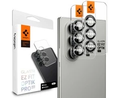 Juoda kameros apsauga Samsung Galaxy Fold 7 telefonui „Spigen Optik Pro HD GLAS.TR ”EZ FIT” 2 vnt.”