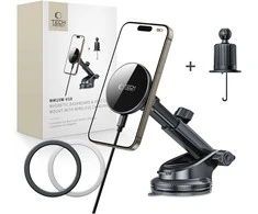 Tech-Protect mm15W-V10 Magnetic MagSafe Car Holder for Cockpit/Windshield/Air Vent - Juodas