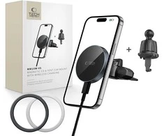 Tech-Protect mm15W-V5 Magnetic MagSafe Car Mount for Air Vent/CD Slot - Juodas