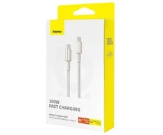 Laidas iš USB-C į USB-C Baseus Tungsten Gold, 100 W, 1 m (auksinis)