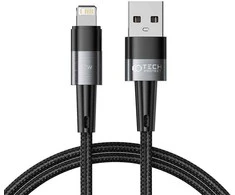 Kabelis 3A 12W 1m USB – Lightning Tech-Protect UltraBoost pilkos spalvos
