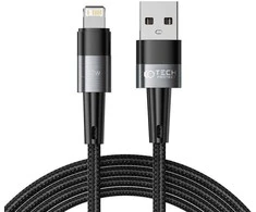 Kabelis 3A 12W 2m USB – „Lightning Tech-Protect UltraBoost“ pilkos spalvos