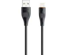 Kabelis 3A 1m USB - Lightning T-Phox X-Lite juodos spalvos