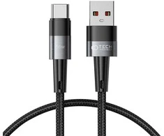 Kabelis 66W 6A 0,25m USB – USB-C Tech-Protect UltraBoost pilkos spalvos