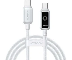 Kabelis Joyroom S-A55 StarFlight 100W USB-C – USB-C 1,2m – baltos spalvos