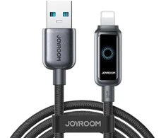 Kabelis Joyroom S-A55 StarFlight 3A USB-A – Lightning 1,2m – juodos spalvos