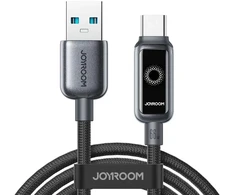 Kabelis Joyroom S-A55 StarFlight 66W USB-A – USB-C 1,2m – juodos spalvos