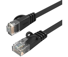 Kabelis sieciowy Ethernet Orico PUG-C7B CAT7 10Gbps RJ45 internetowy LAN płaski 5 m – juodos spalvos
