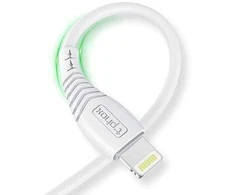 Kabelis T-PHOX NATURE LIGHTNING baltos spalvos 1.2M 3A