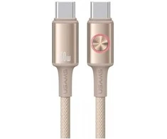 USAMS Huan Series SJ752 60W USB-C į USB-C kabelis 1.2 m titanium