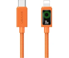 Kabelis USAMS SJ774 PD 30W USB-C/Lightning 1.2m oranžinis