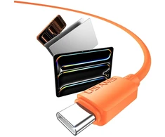 USAMS U98 30W 3A silikoninis greito įkrovimo laidas USB-C į Lightning, juodos spalvos