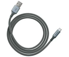 Kabelis Ventev 1.2M USB-A/USB-C sidabro spalvos 29406