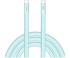 Kabelis Verbatim Sync &amp; Charge SoftTouch USB-C į USB-C 60W PD3.0 120cm žydros spalvos 30273
