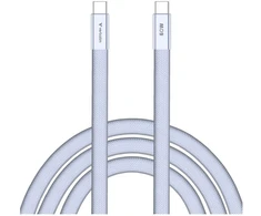 Kabelis Verbatim Sync & Charge SoftTouch USB-C į USB-C 60W PD3.0 120cm violetinės spalvos 30275