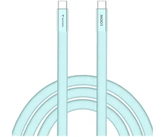 Kabelis Verbatim Sync &amp; Charge SoftTouch USB-C į USB-C 100W PD3.0 120cm žydros spalvos 30276