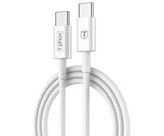 Kabelisis T-PHOX GLARY LITE SERIES 3A 1M USB-C/USB-C Baltas
