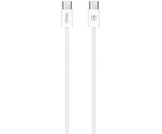Kabelisis T-PHOX GLARY LITE SERIES 3A 1M USB-C/USB-C Baltas