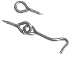 Kabliukas Domax 8871 K-60 201, sidabro, 60 mm x 14 mm