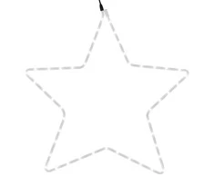 Kalėdinė dekoracija žvaigždė su 48 šiltomis baltomis LED, 56cm