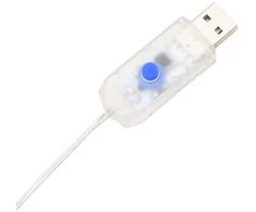 Kalėdinė girlianda varvekliai, 200 šaltų baltų LED, akrilas/PVC