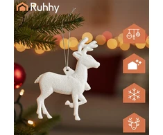 Christmas medžio baubles - reindeer 9pcs Ruhhy 22517