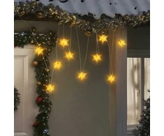 Kalėdinis šviestuvas, geltonos spalvos, 10cm, 10 LED lempučių
