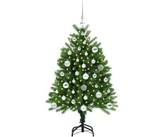 Kalėdų eglutė su 150 LED s stovu Žalia 120 cm PE