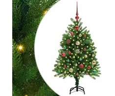 Kalėdų eglutė su 150 LED s stovu Žalia 120 cm PE