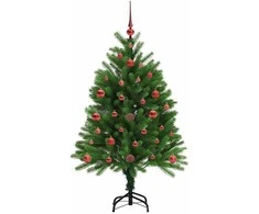 Kalėdų eglutė su 150 LED s stovu Žalia 120 cm PE