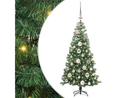 Kalėdų eglutė su 150 LED s stovu Žalia 120 cm PVC