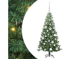Kalėdų eglutė su 150 LED s stovu Žalia 120 cm PVC