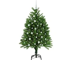 Kalėdų eglutė su 150 LED s stovu Žalia 120 cm PE