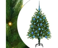 Kalėdų eglutė su 150 LED s stovu Žalia 120 cm PE