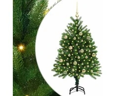 Kalėdų eglutė su 150 LED s stovu Žalia 120 cm PE