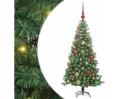 Kalėdų eglutė su 150 LED s stovu Žalia 120 cm PVC