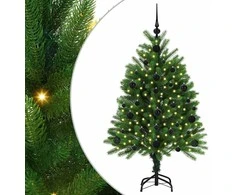 Kalėdų eglutė su 150 LED s stovu Žalia 120 cm PE